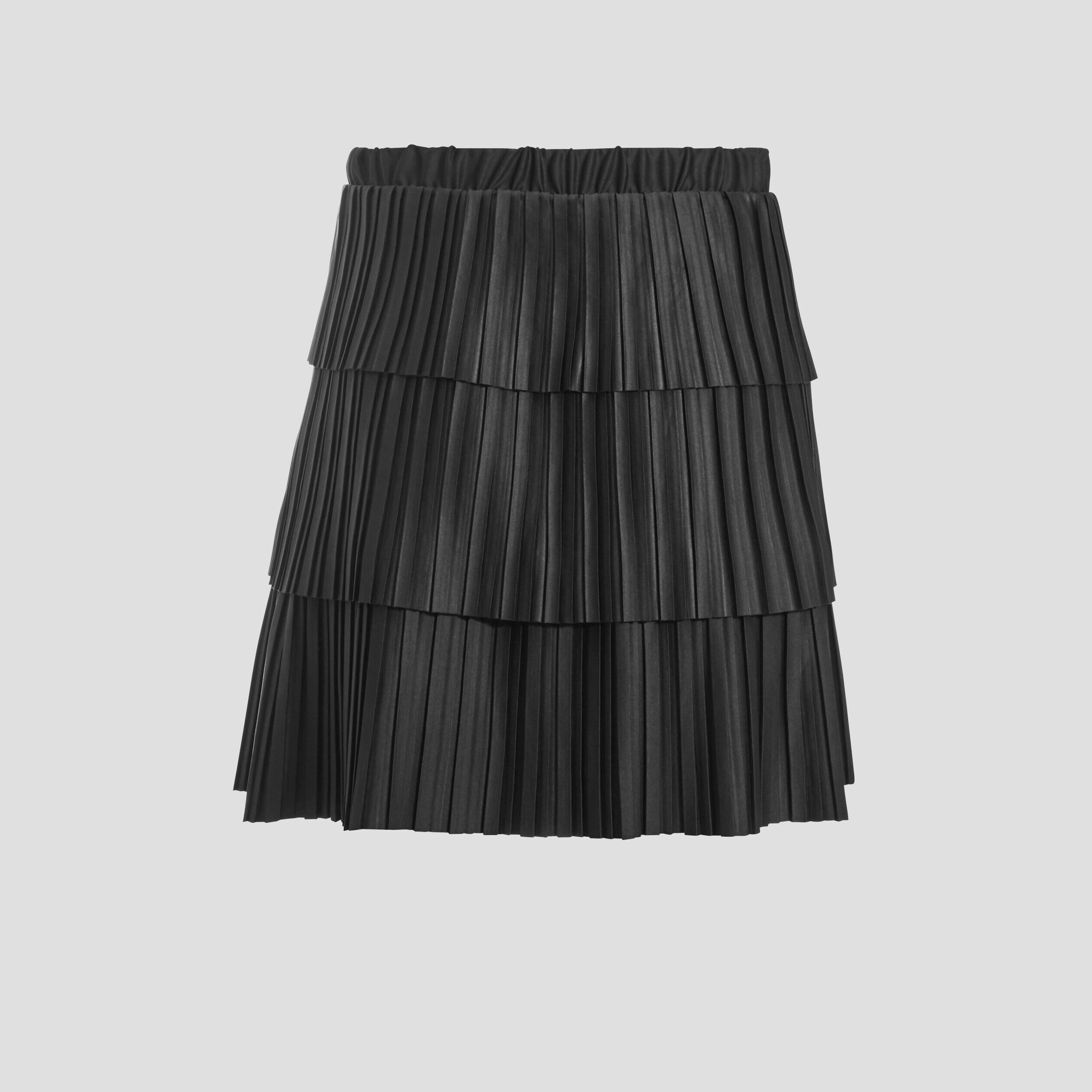 Jupe évasée volantée noir femme | Cache Cache