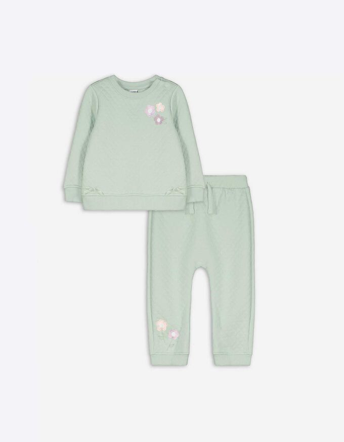 Set aus Sweatshirt und Hose - Stickereien
