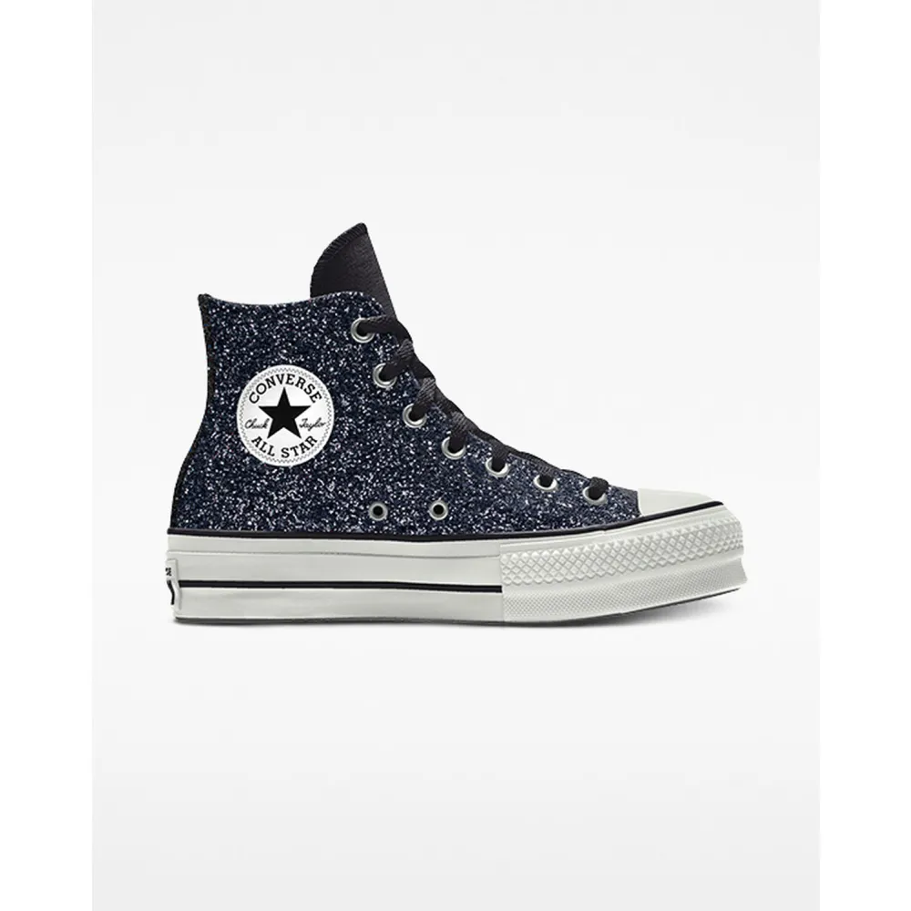 Converse Custom Chuck Taylor All Star Lift Platform Glitter By You 570626CHO23_SILVER / grau