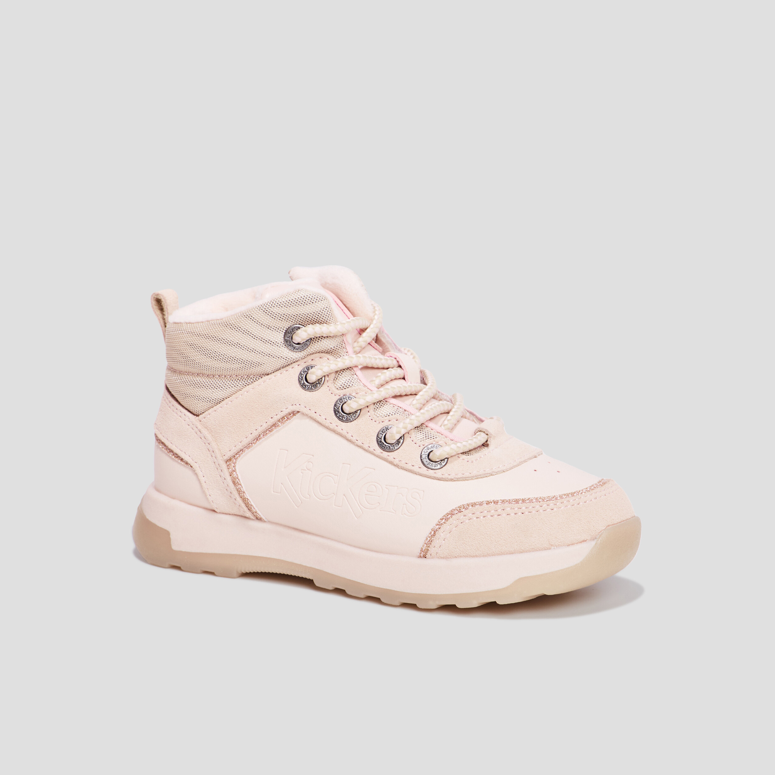 Bottines zippées Kickers Fauna rose fille | La Halle