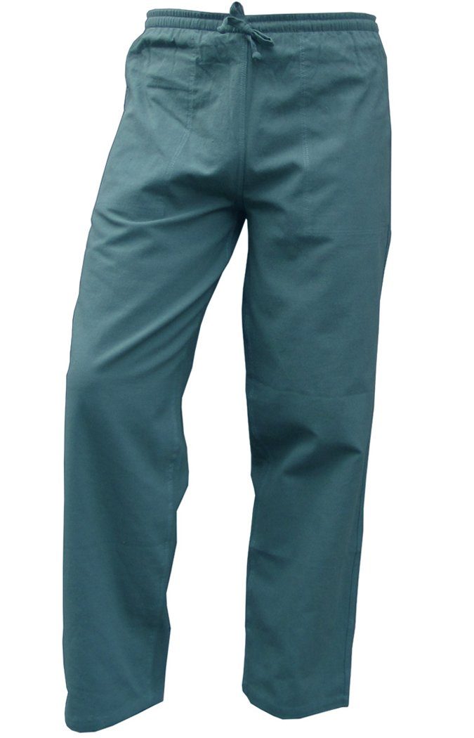 PANASIAM Wellnesshose Bundhose 'K' bequeme Unisex Stoffhose aus 100% Baumwolle für Damen und Herren Freizeithose mit Taschen Relaxhose bequeme Sommerhose
