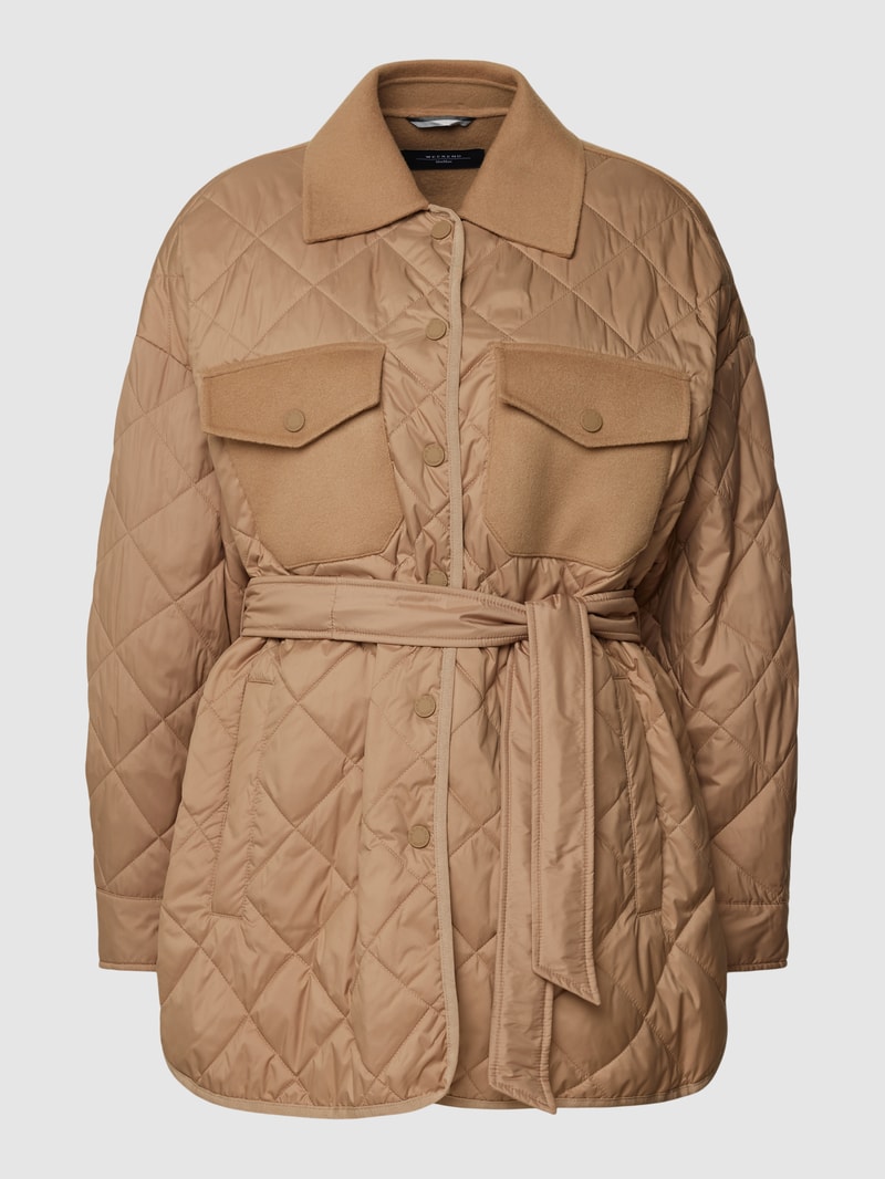 Steppjacke mit Bindegürtel Modell 'PAPRICA' in camel