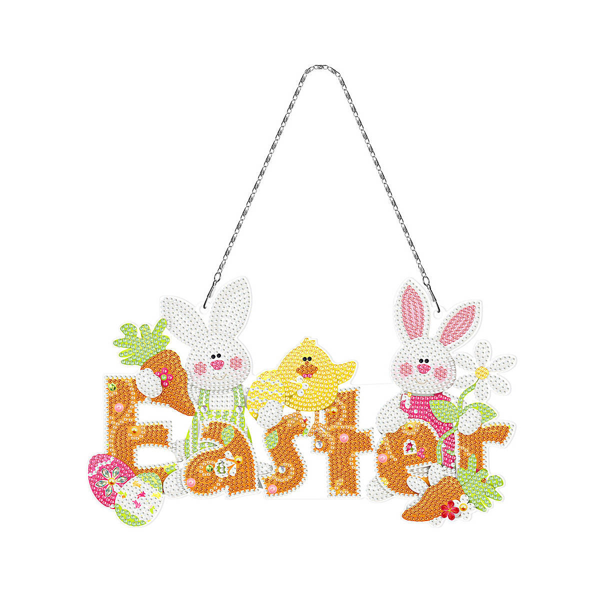 Diamand Painting Ostern Türschild Mitgebsel für Kinder