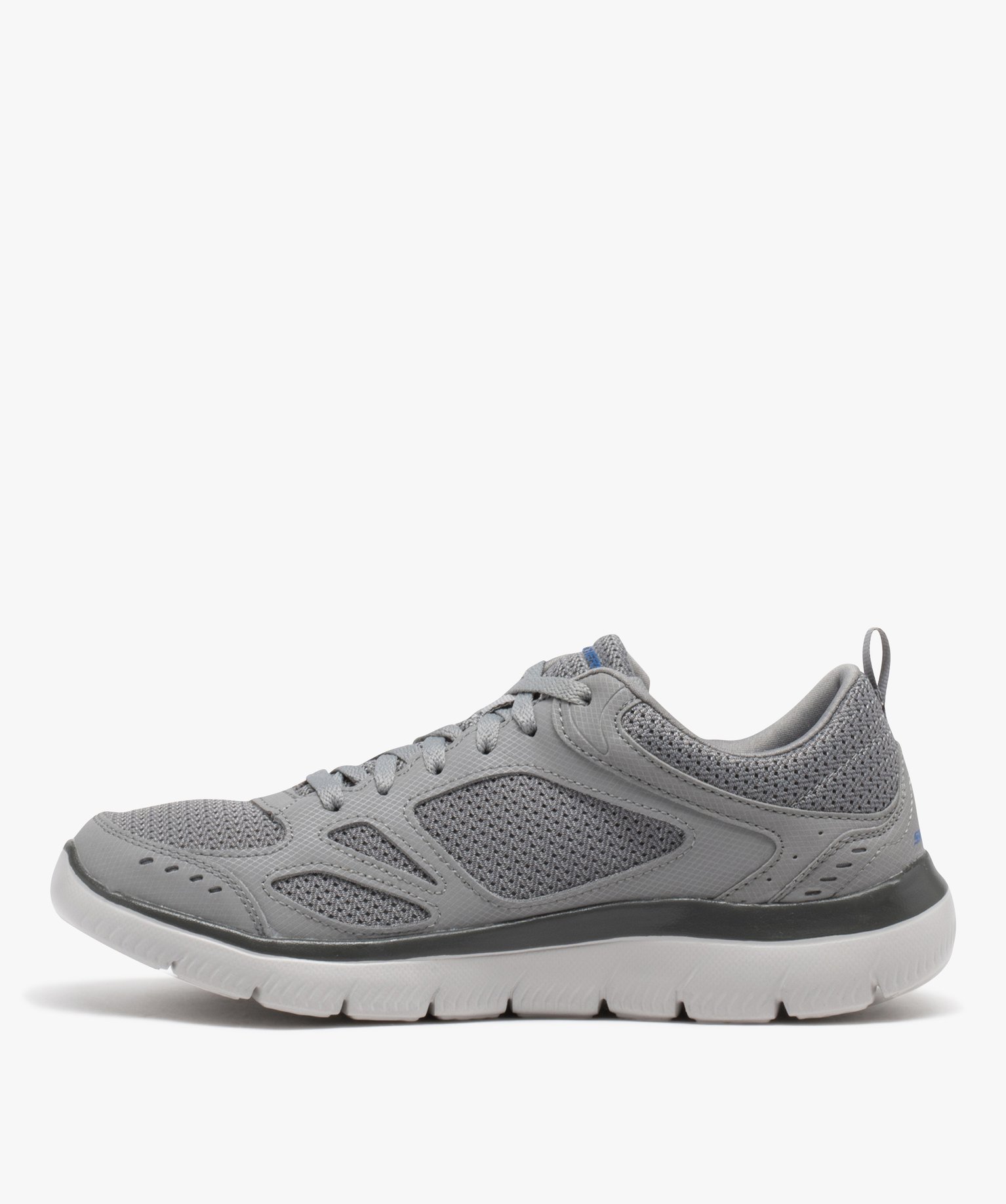 Baskets homme unies détails en mesh - Skechers gris | GEMO