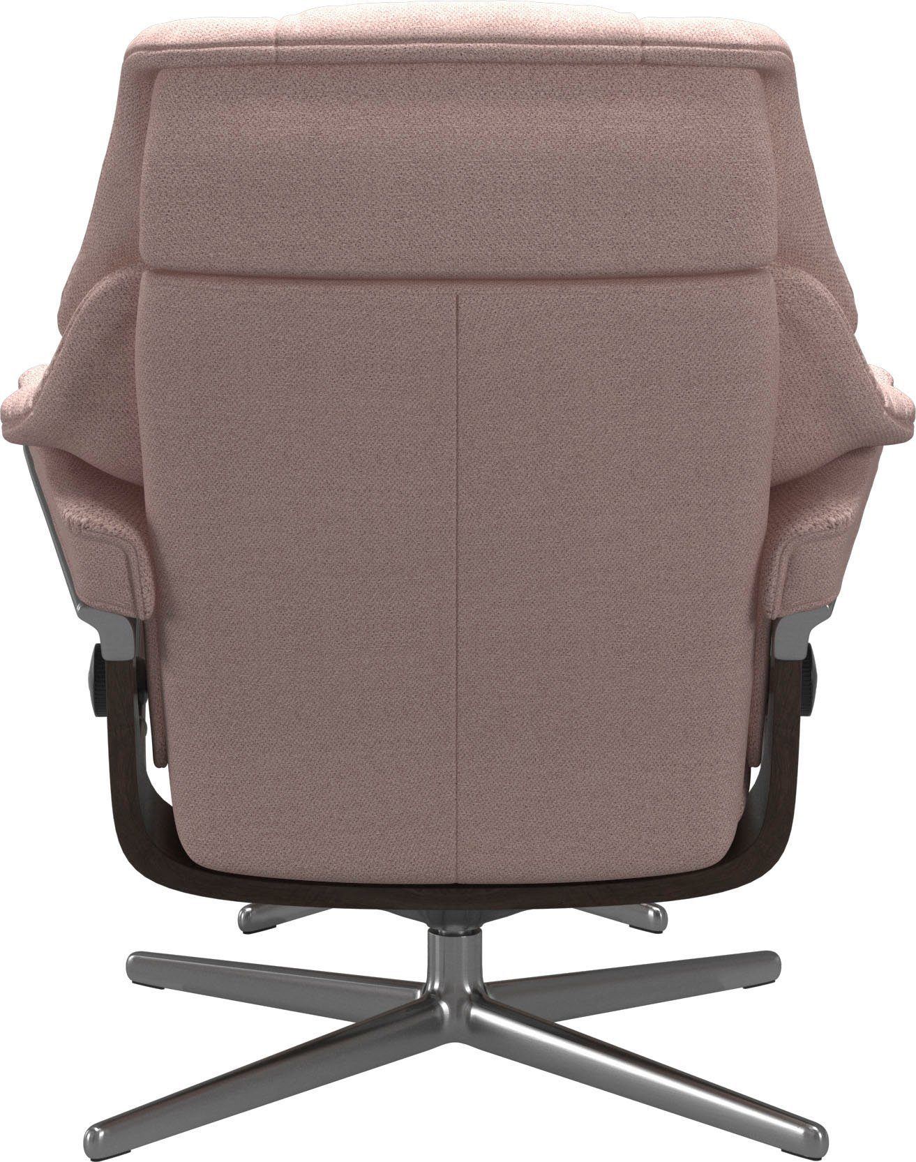 Stressless® Relaxsessel Reno (Set, Relaxsessel mit Hocker), mit Hocker, mit Cross Base, Größe S, M & L, Holzakzent Wenge