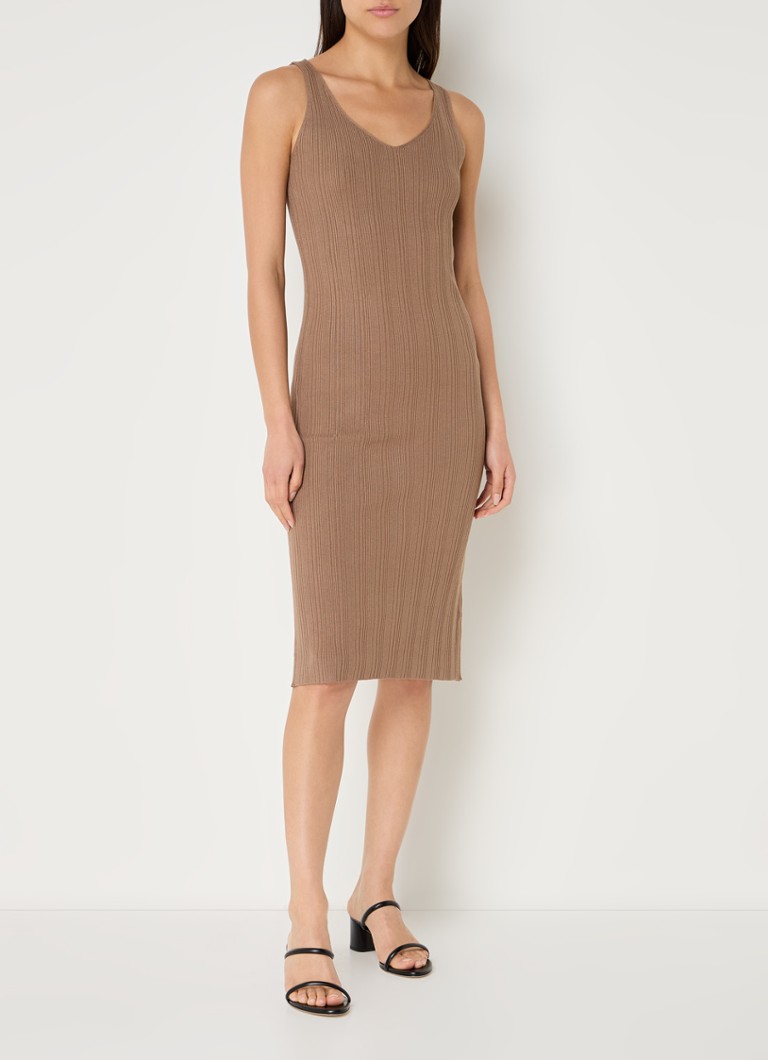 Vestido midi elástico acanalado para mujer de Trixie Selected