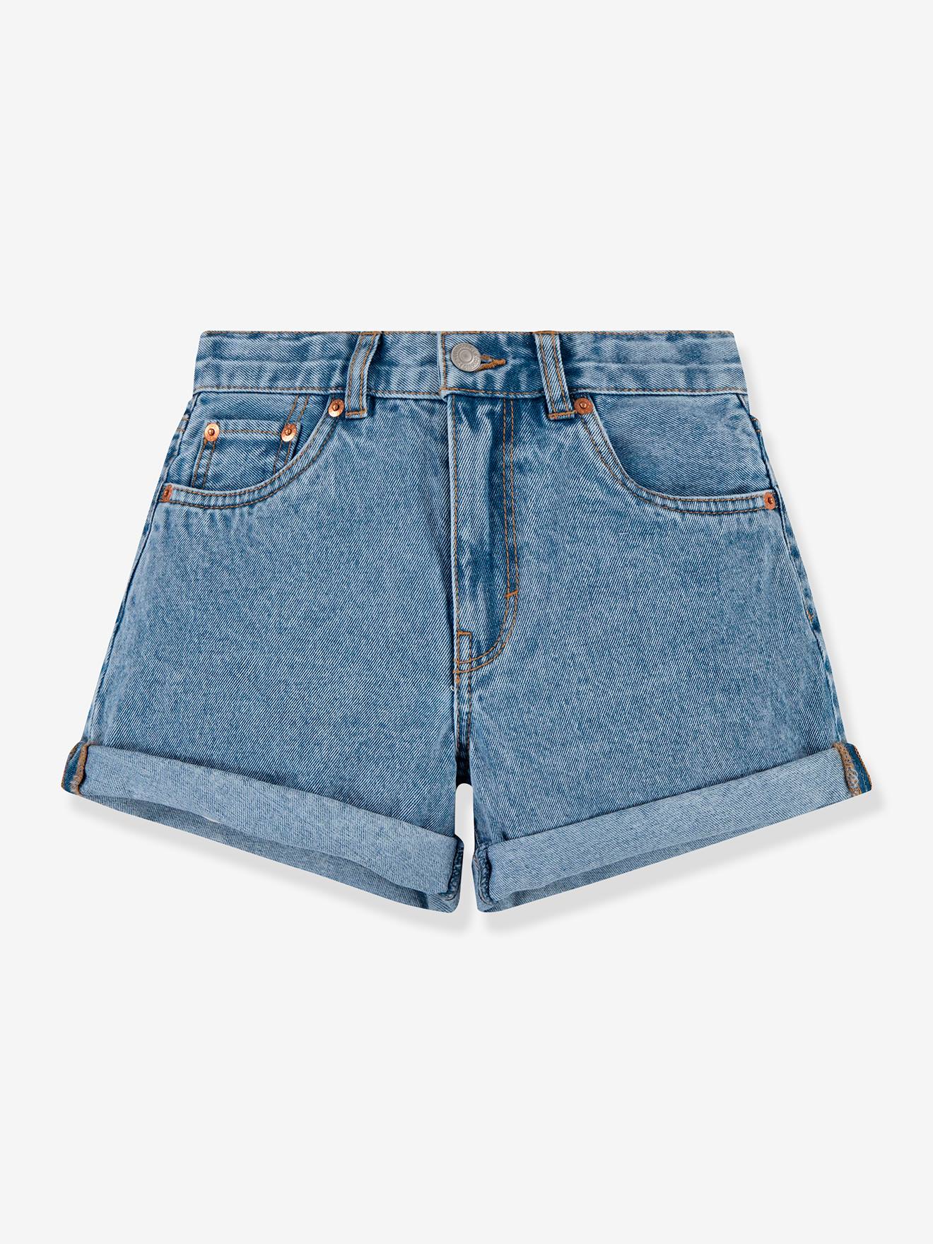 Levis Mädchen Mom-Jeansshorts Levi's, Bio-Baumwolle - jeansblau