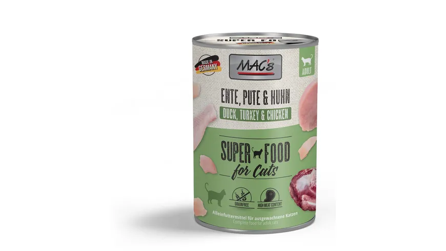 MAC's CAT Katzennassfutter Ente, Pute & Huhn 400 g