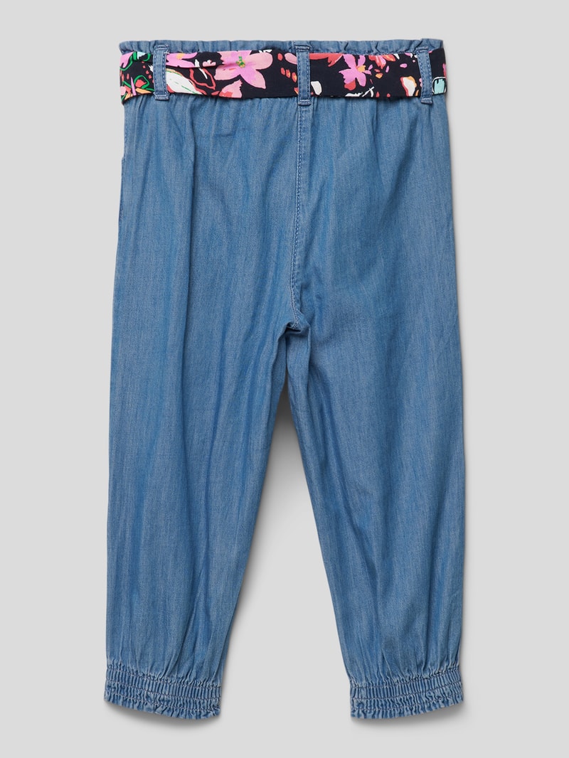 Jeans aus Baumwolle mit Eingrifftaschen in blau