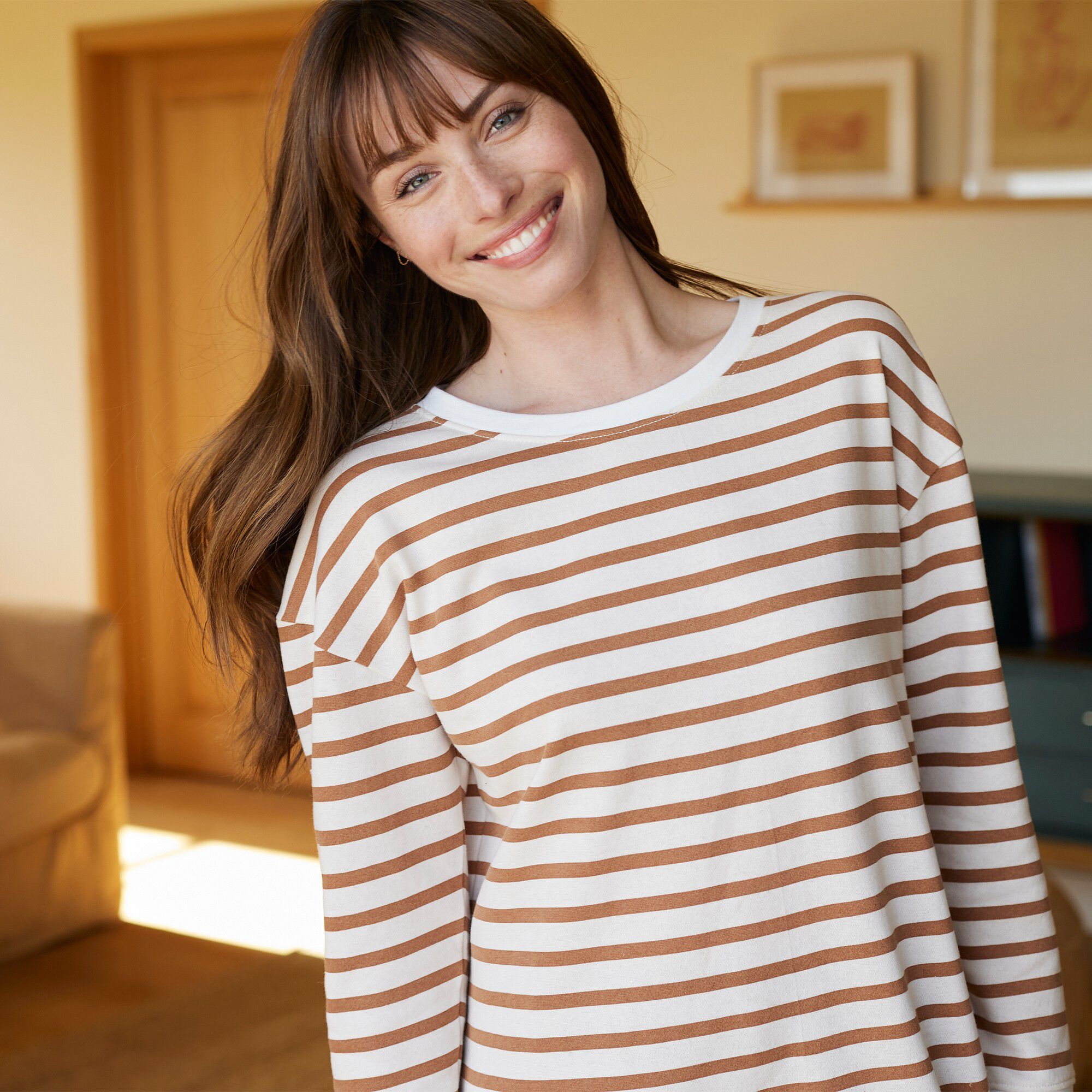 Pyjama molleton rayé avec legging