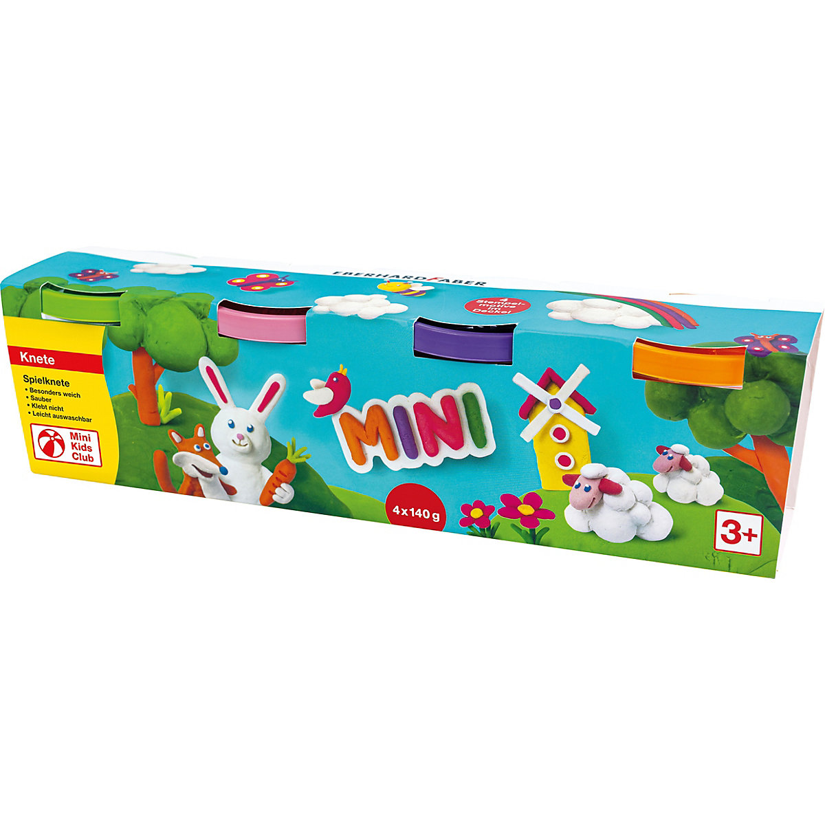 Mini Kids Spielknete Sonderfarben, 4 x 140 g