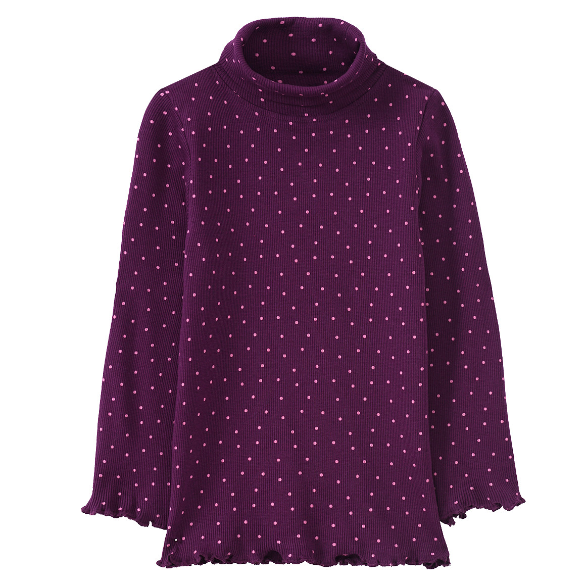 Mädchen Rollkragenshirt mit Punkten