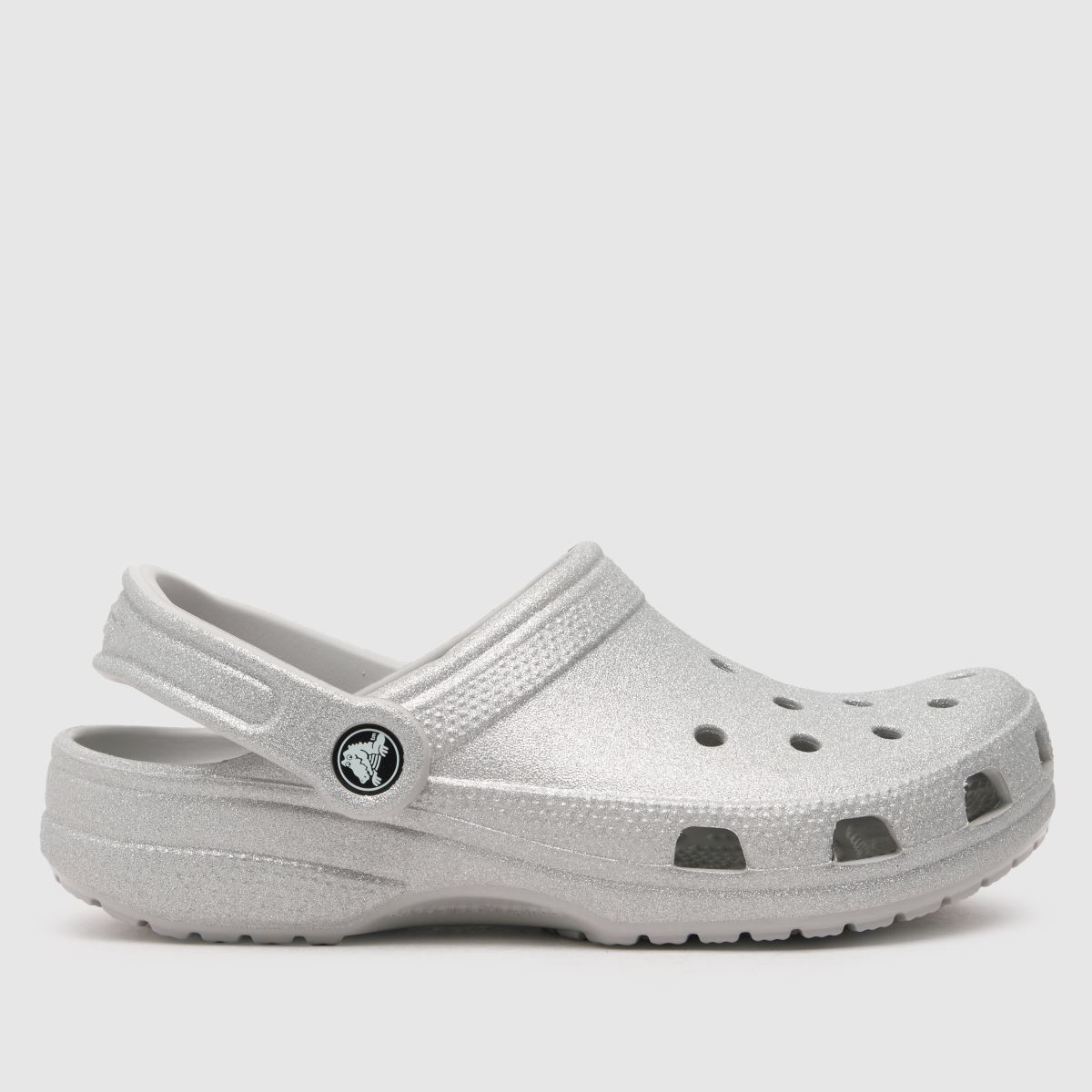 Crocs srebrni klasični bleščeči sandali za dekleta