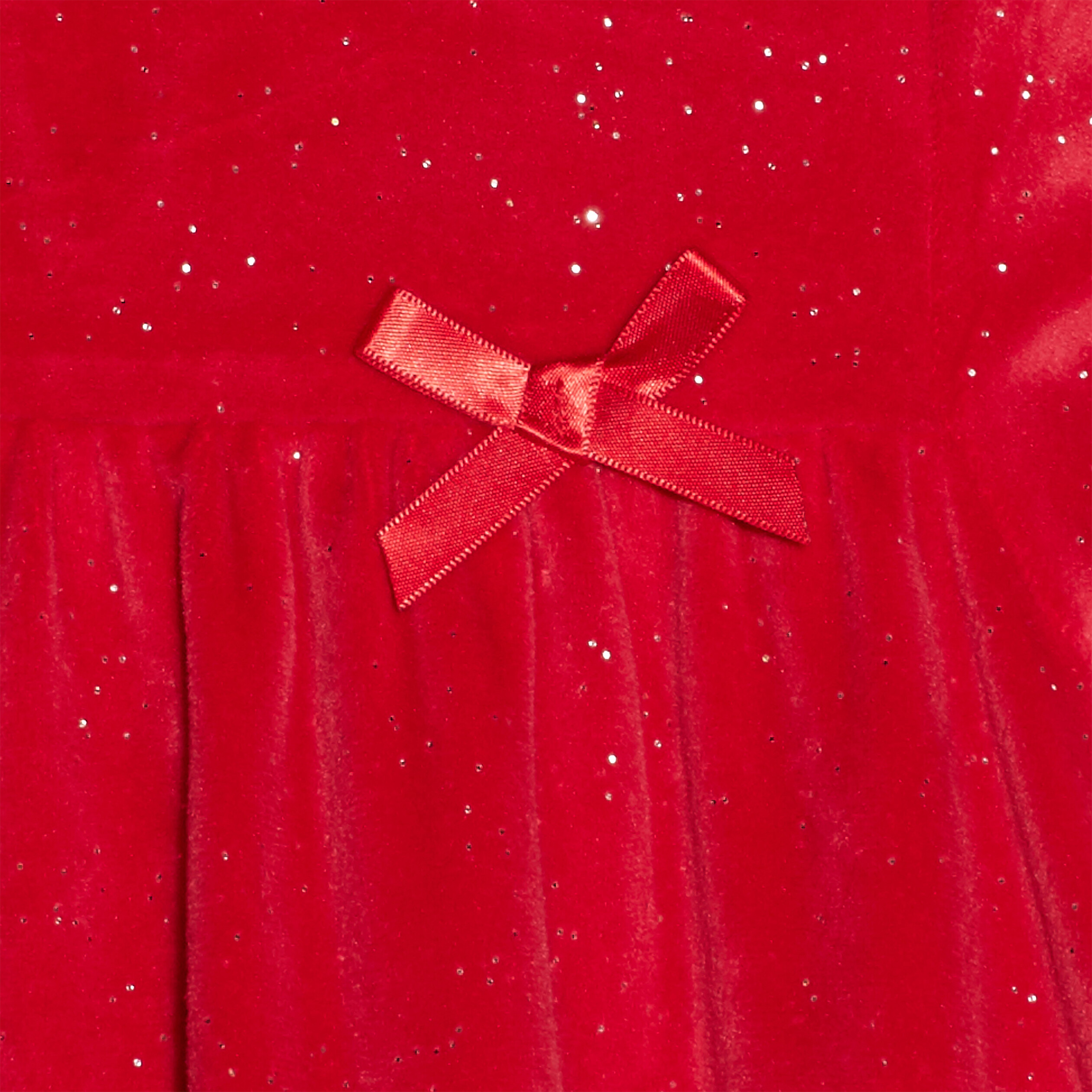 Robe évasée velours rouge bébé fille | La Halle