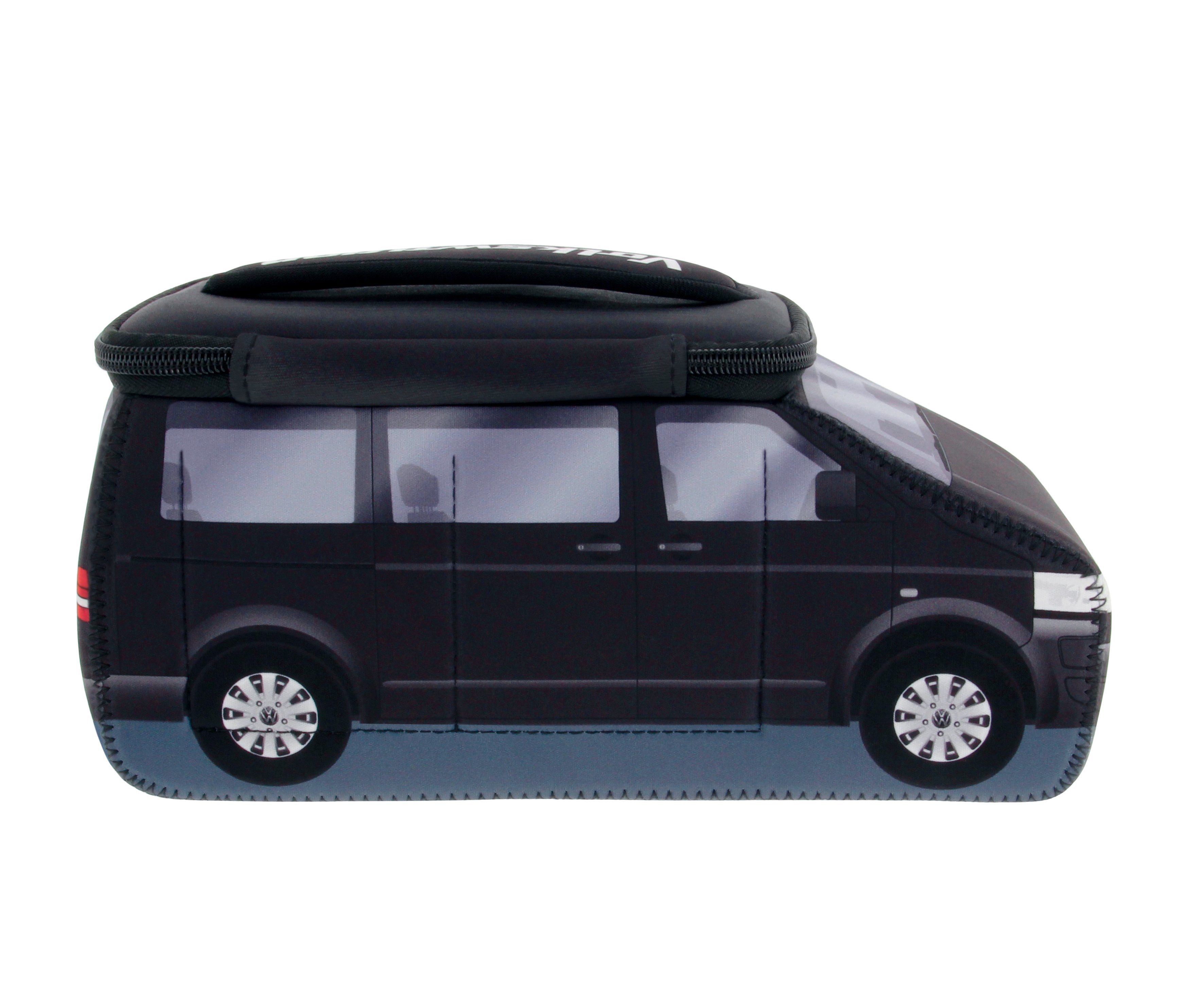 VW Collection by BRISA Kosmetiktasche Volkswagen Universaltasche im VW Bulli T5 Design, Universaltasche aus Neopren, 30 x 14 x 12 cm