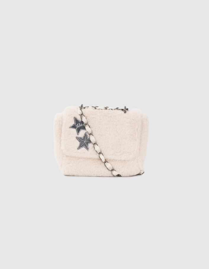 Sac à main rose tout doux badges étoiles fille
