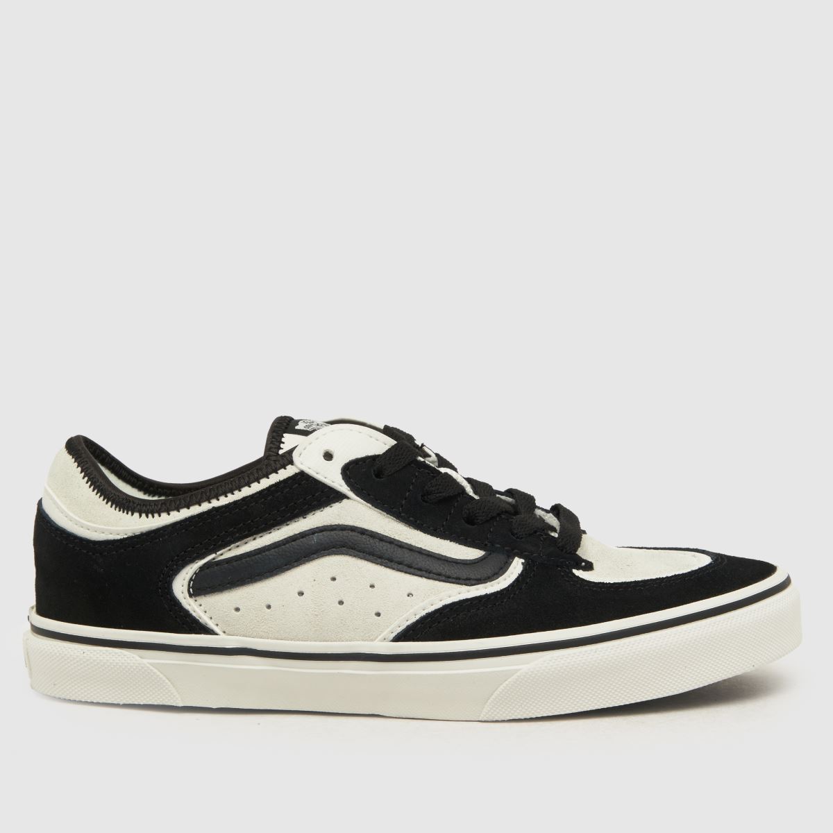 Vans vita och svarta Rowley klassiska ungdomsskor