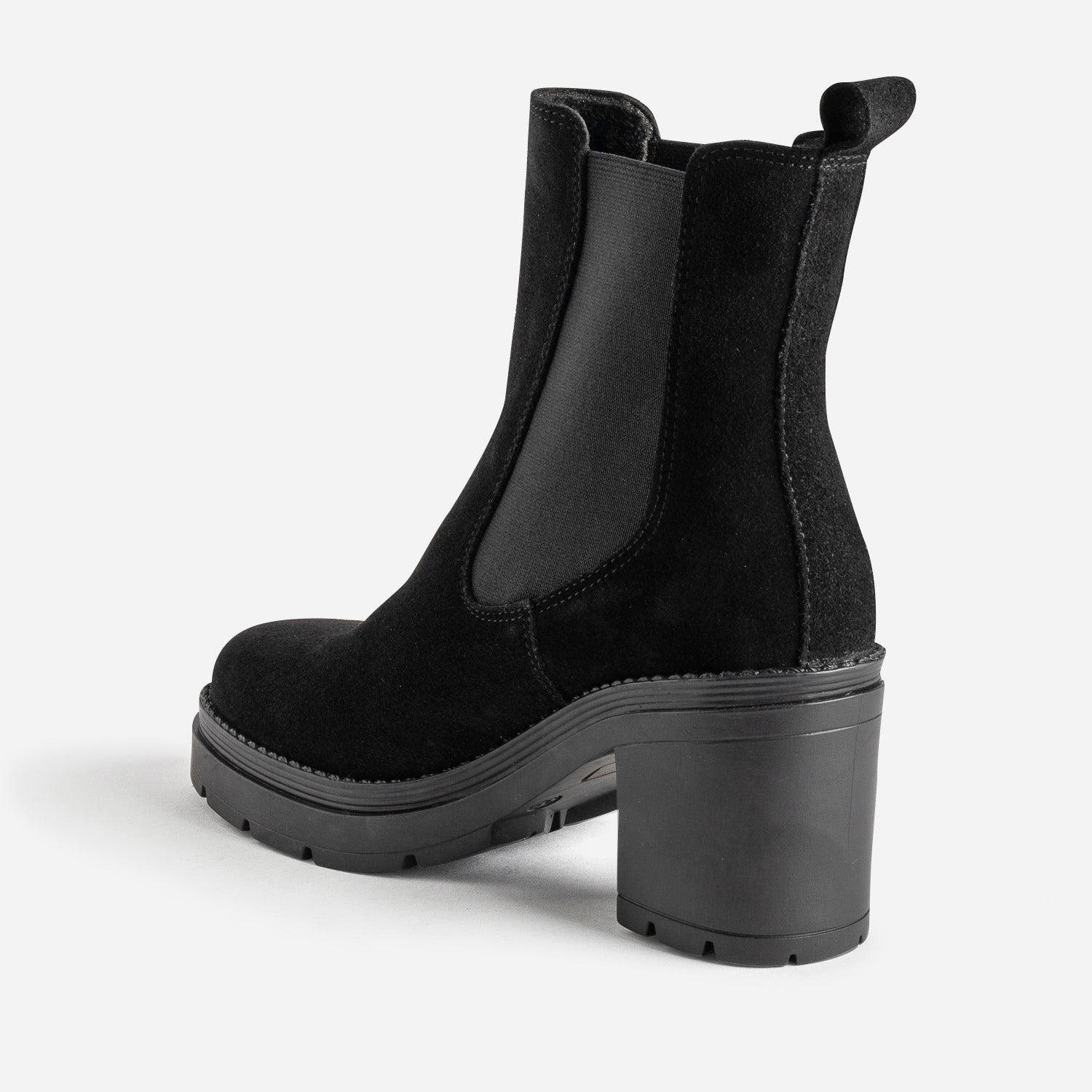 Chelsea boots TEXTO noir en cuir velours