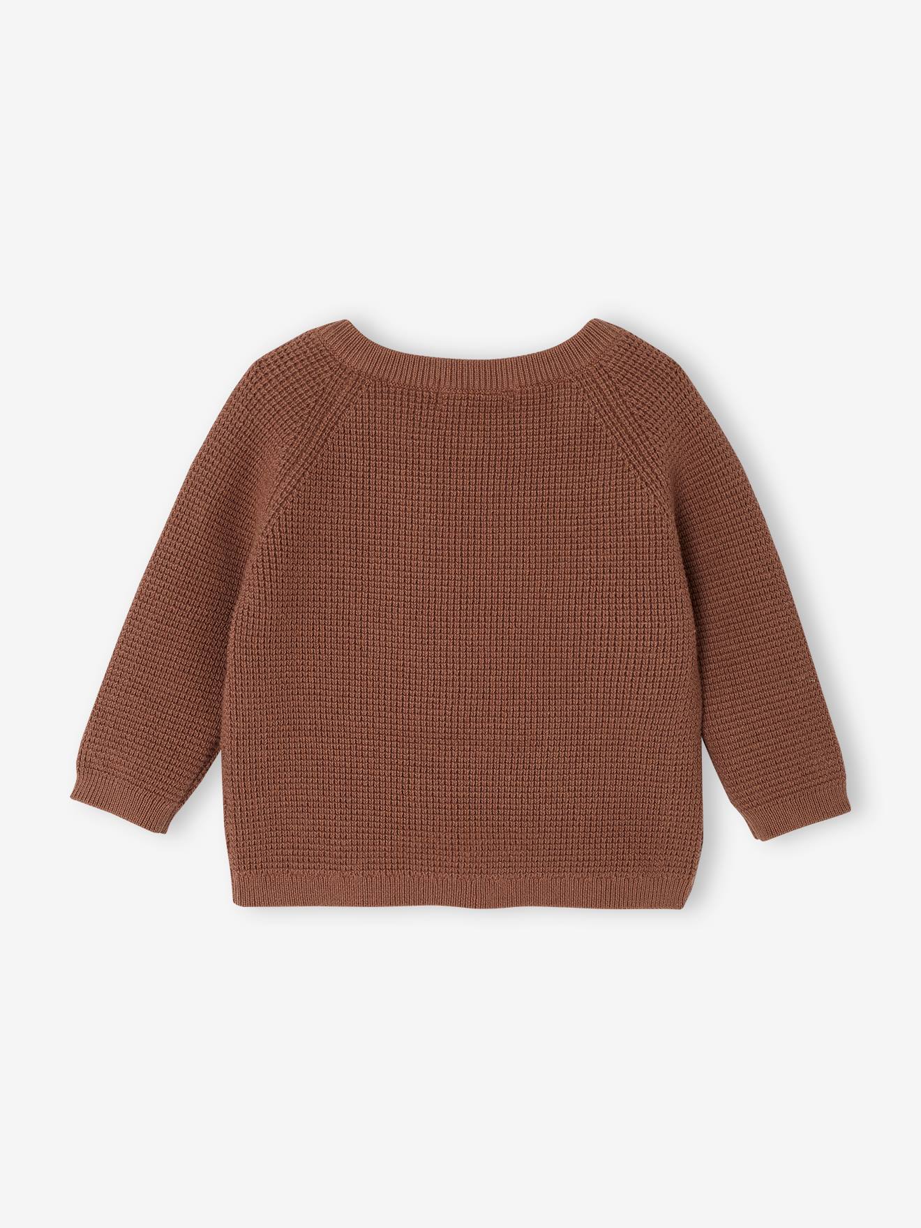 Vertbaudet Baby Strickjacke mit Öffnung vorn Oeko-Tex - mokka