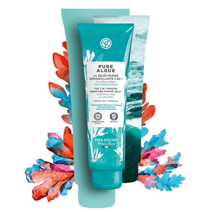 Yves Rocher Pure Algue 3-σε-1 ντεμακιγιάζ Sea Jelly