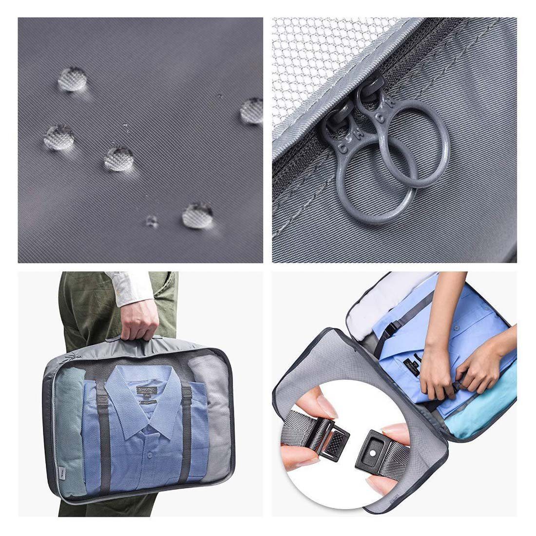 YANN Aufbewahrungstasche 7-teiliges tragbares Reise-Aufbewahrungstaschen-Set. (7-teiliges Reise-verdicktes Koffer-Kleidungsklassifizierungs-Aufbewahrungstaschen-Set, 7-tlg)