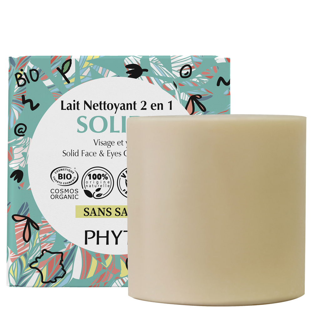 phyt's Lait nettoyant 2 en 1 SOLIDE Soin visage 2 en 1