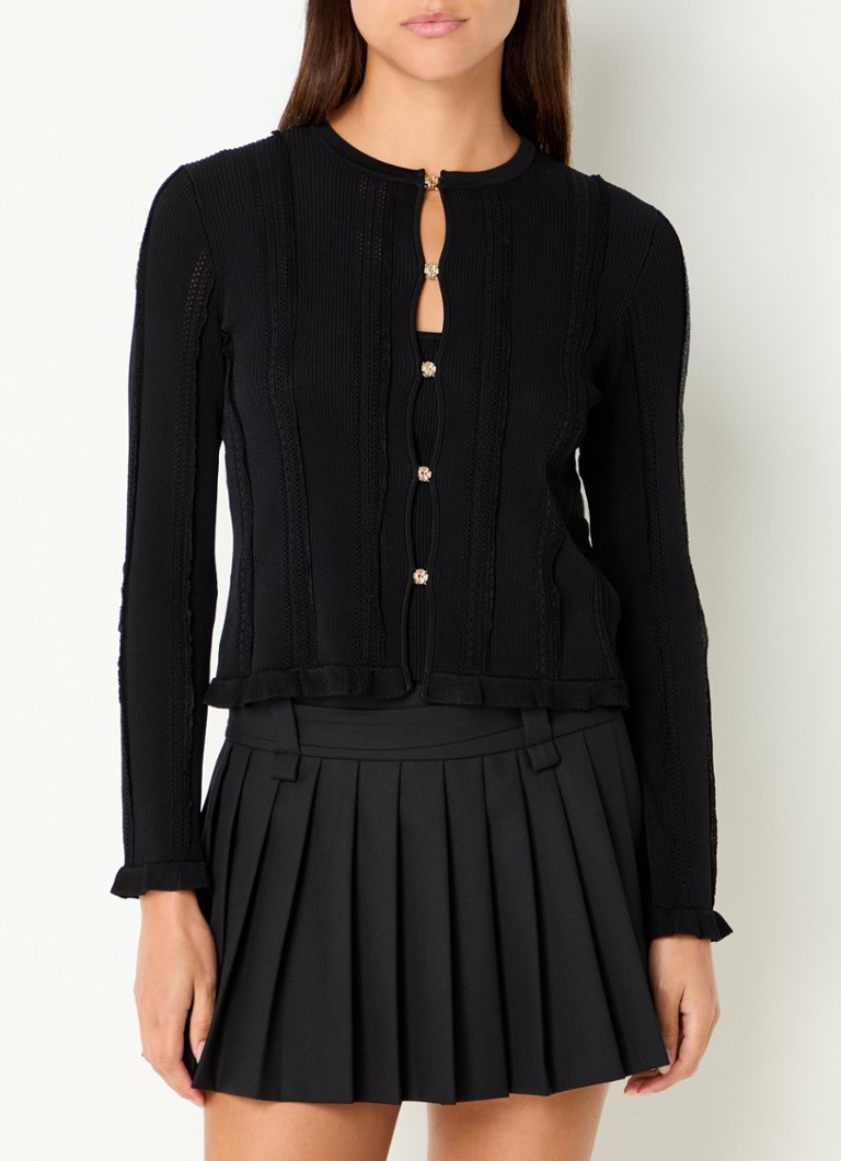 Maje Fine-knit top with openwork design