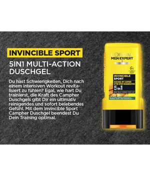 L'Oréal Men Expert Invincible Sport 5-in-1 mit Campher Duschgel-250 ml
