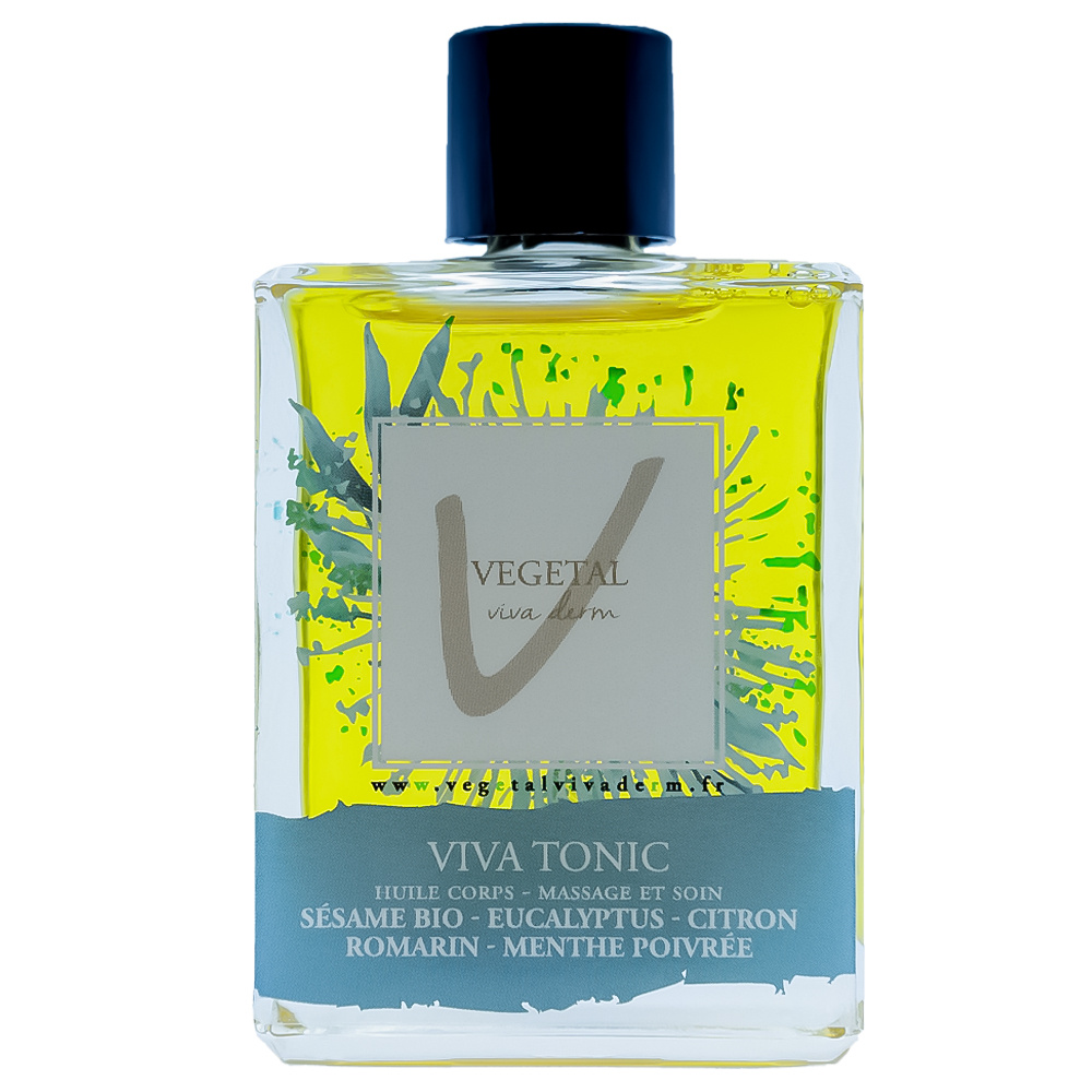 vegetal viva derm VIVA TONIC -  Eucalyptus… Huile corps soin et de massage Sésame BIO