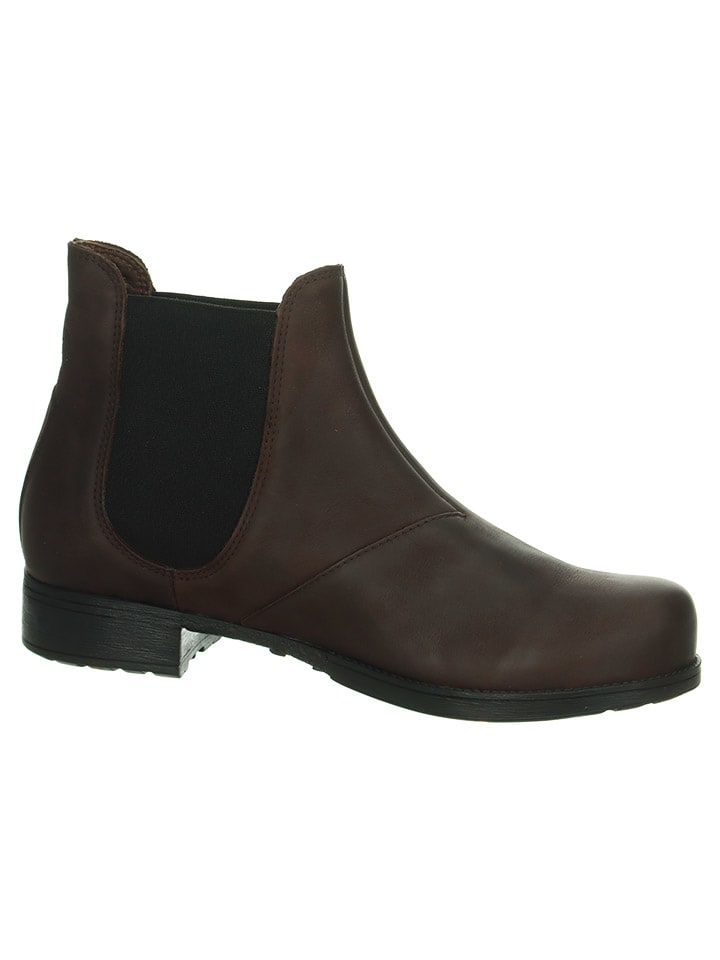 Think! Leder-Chelsea-Boots in Braun günstig kaufen