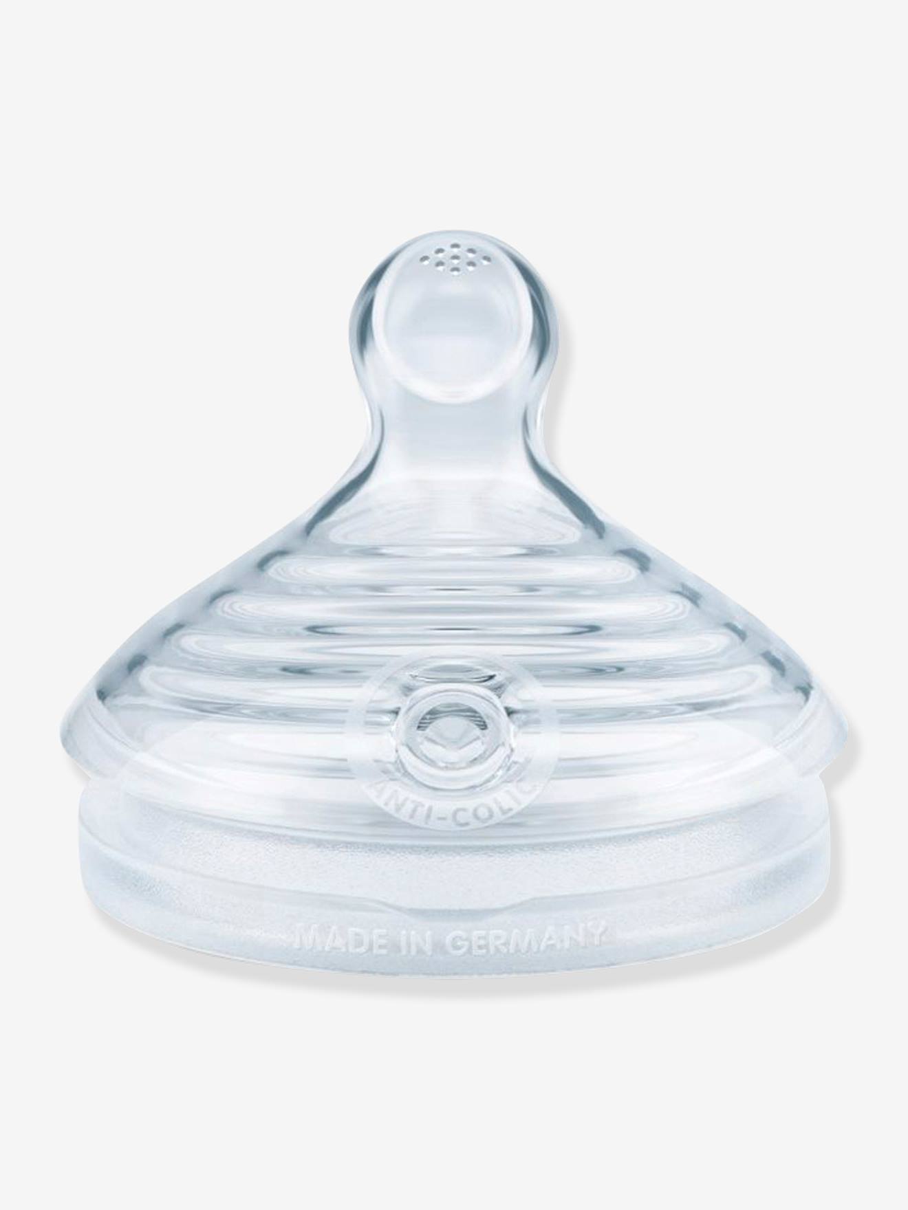 Lot de 2 tétines NUK for Nature en silicone transparent