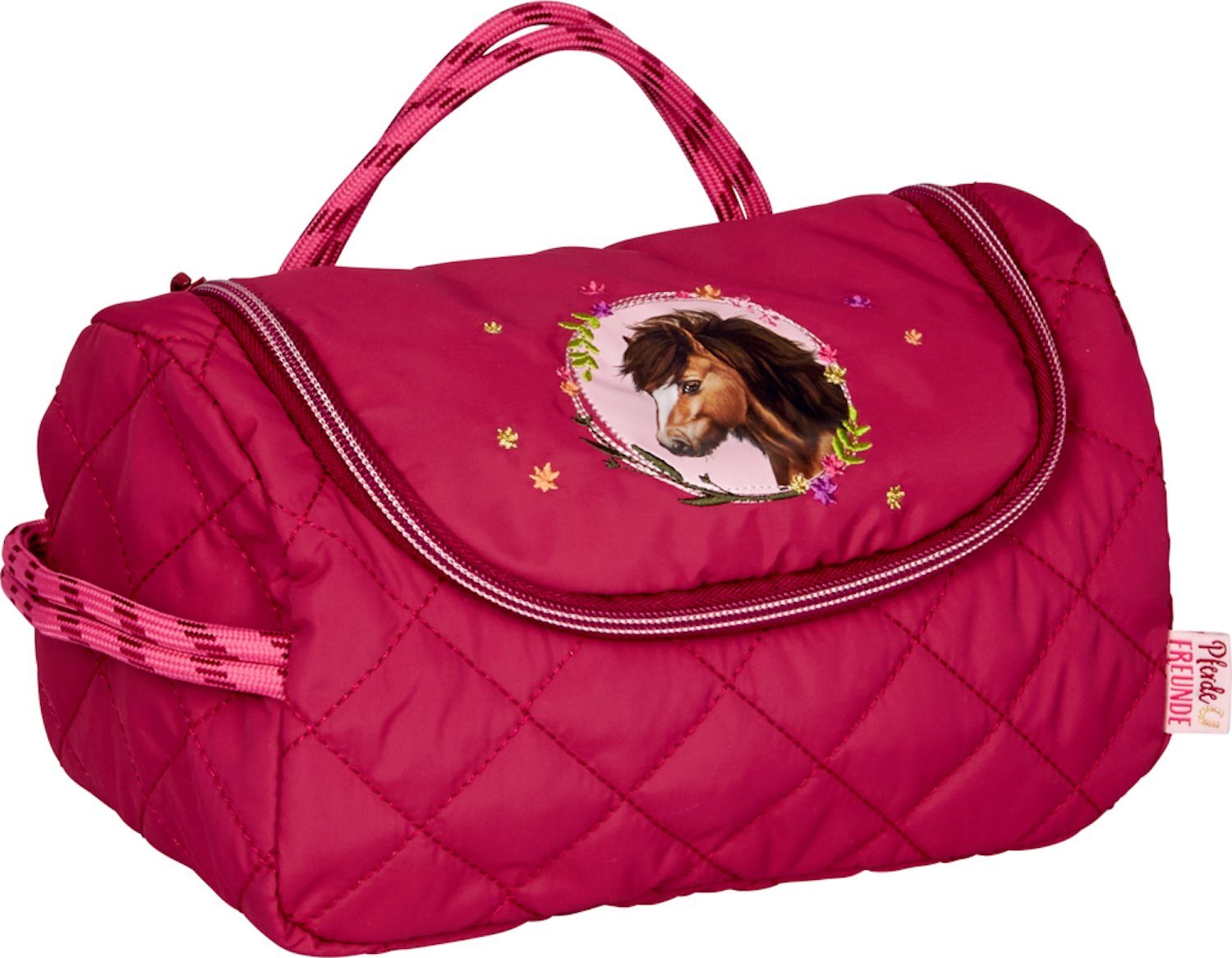 COPPENRATH DIE SPIEGELBURG Beautycase Beauty Case - Pferdefreunde - Pferde (Set, 1-tlg., 1), praktische Innenfächer und Haken z. Aufhängen