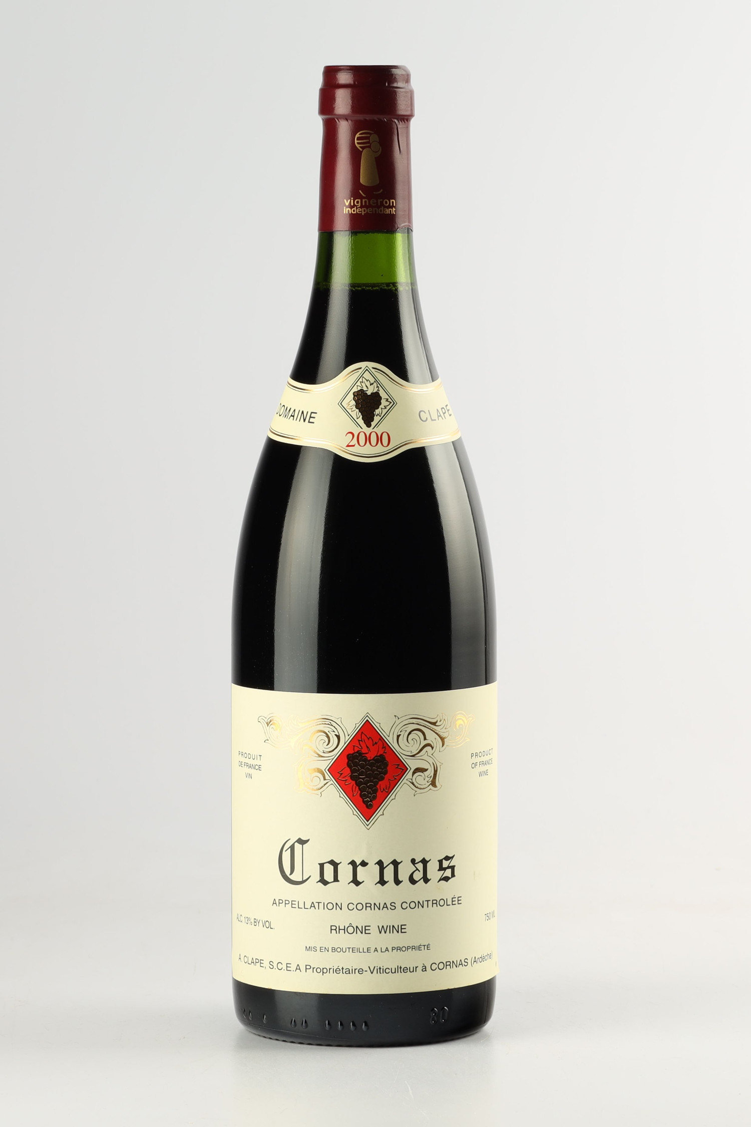 Vin 2000 AUGUSTE CLAPE 2000, Cornas. Vin ancien - SoDivin