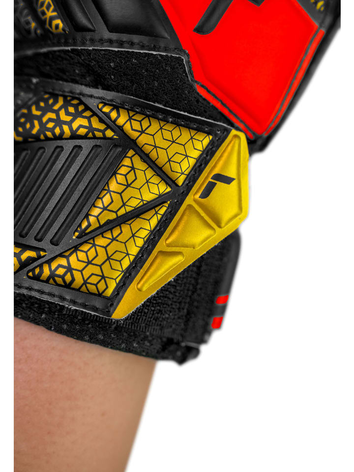 Reusch Torwarthandschuhe Attrakt Solid Junior in 7075 blck/gold/firy red günstig kaufen
