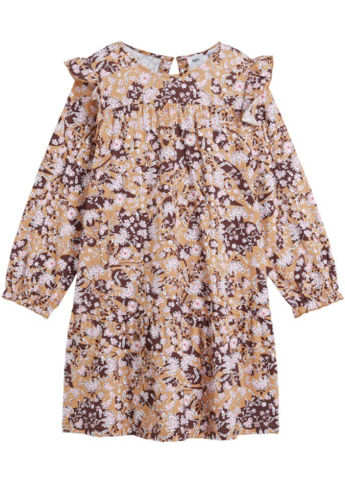 Mädchen Jerseykleid mit Volants
