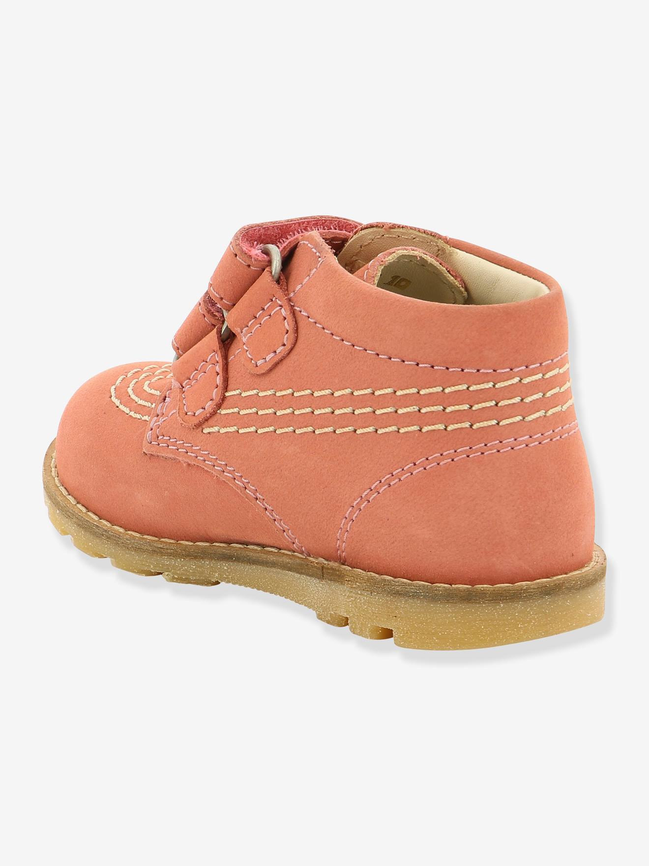 Bottillons cuir bébé fille Nonomatic KICKERS® rose antique