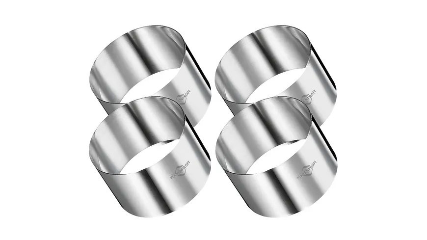 KÜCHENPROFI Vorspeisenringe 4er Set silber