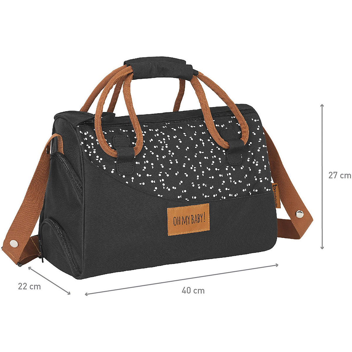 Wickeltasche Pocketstyle, schwarz