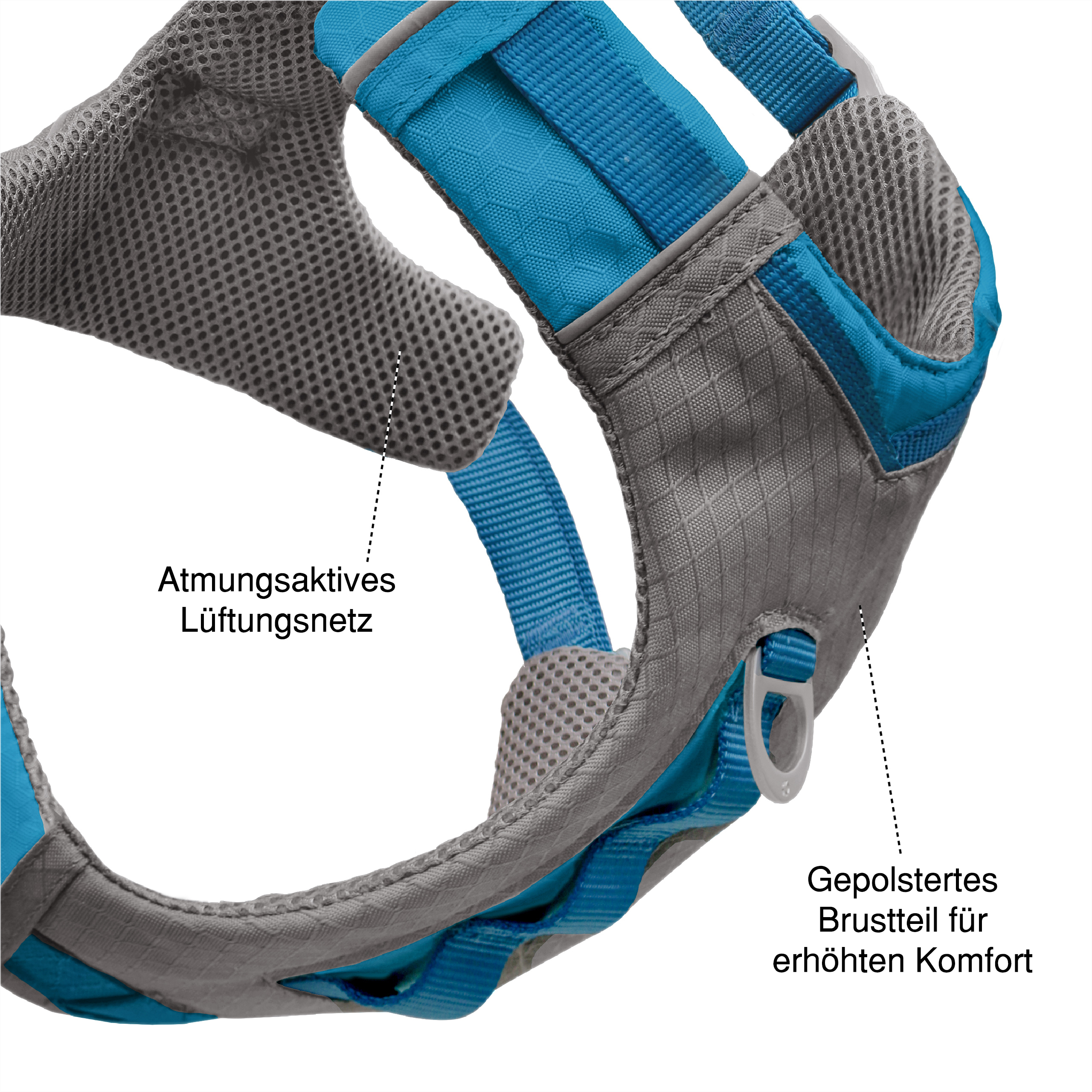 Kurgo Hundegeschirre Kurgo Journey Air Hundegeschirr blau/ grau XL