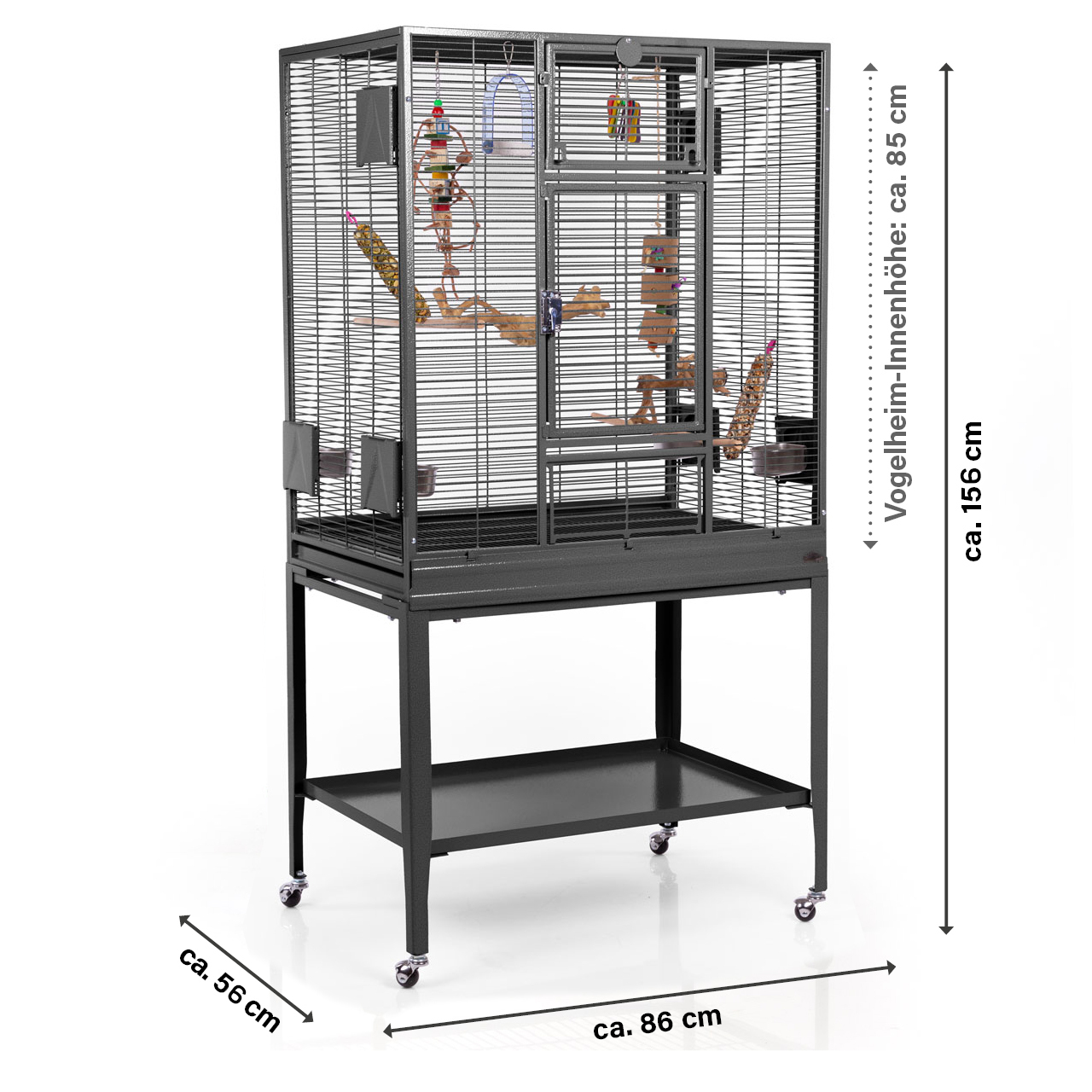 Montana Cages Käfige & Volieren Montana Cages Vogelkäfig Madeira Single dunkelgrau