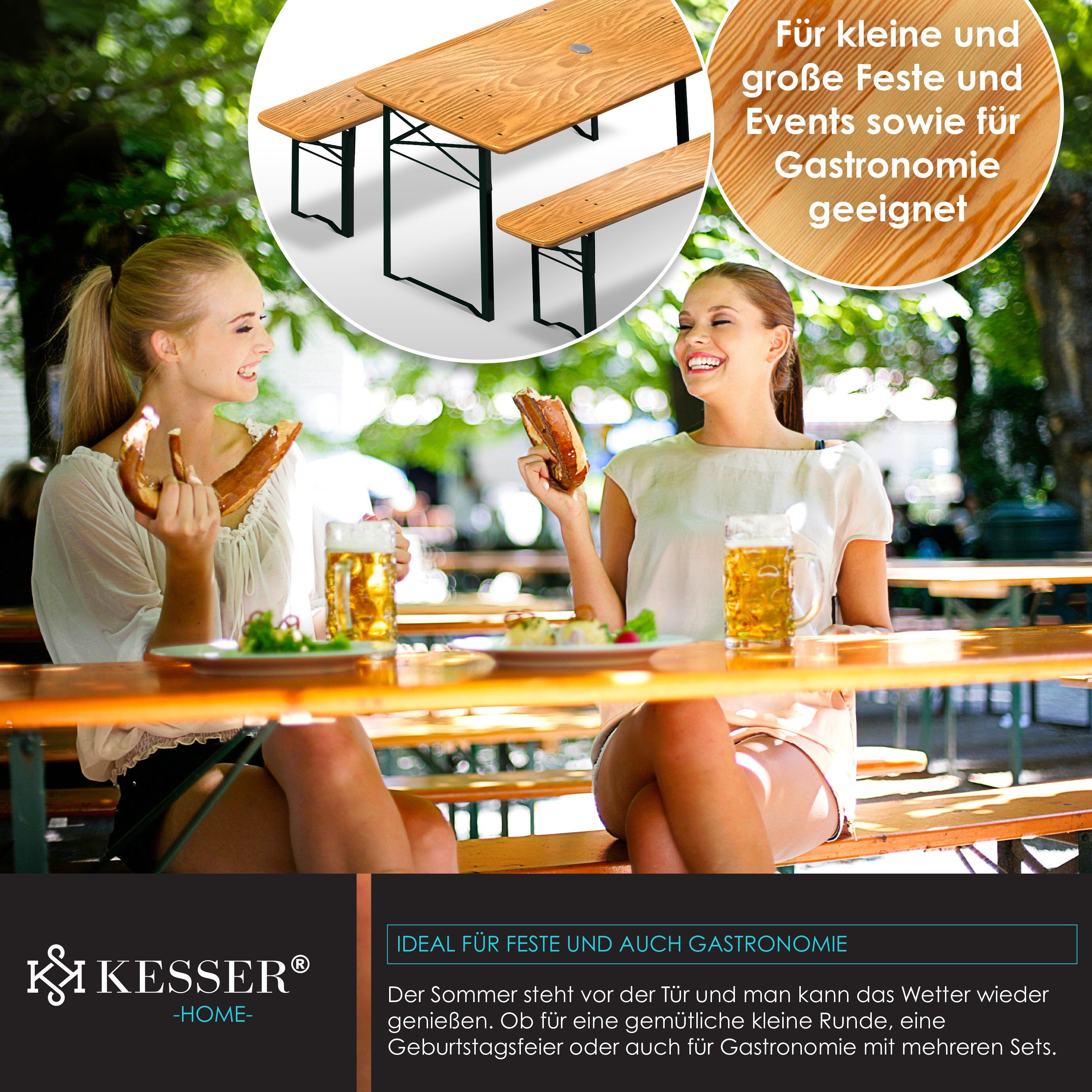 KESSER Bierzeltgarnitur, Bierzeltgarnitur teilig Gartenmöbel-Set Klappbar