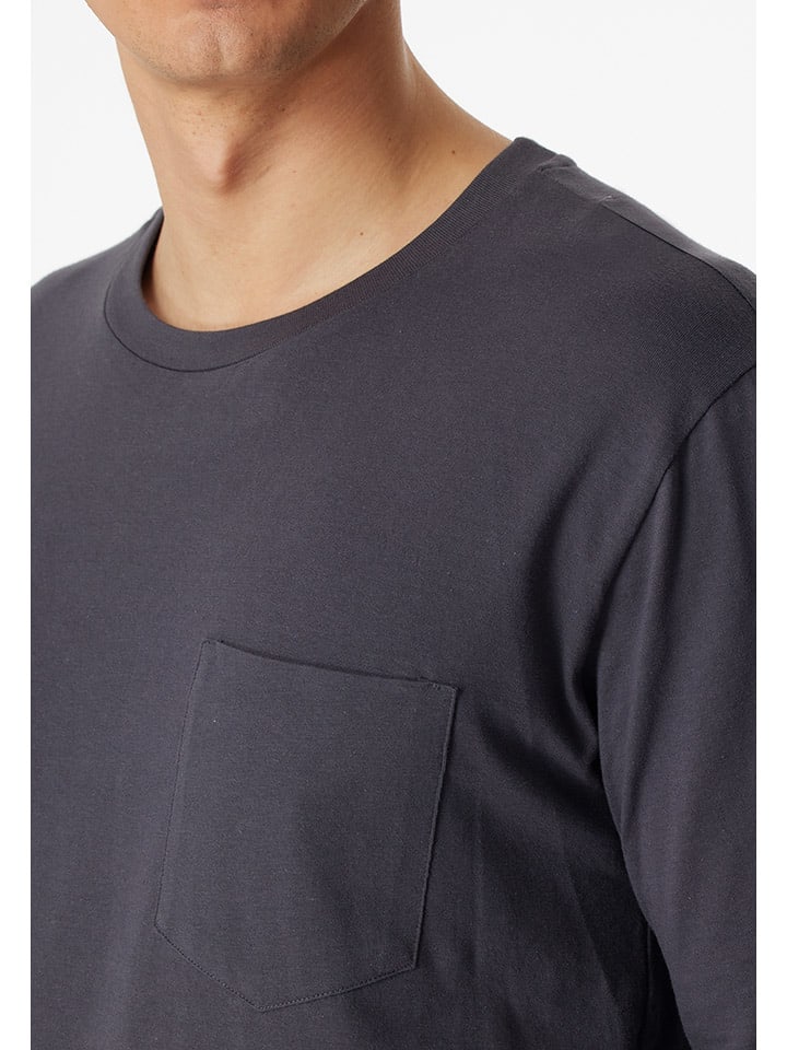 Schiesser Pyjama in Anthrazit günstig kaufen