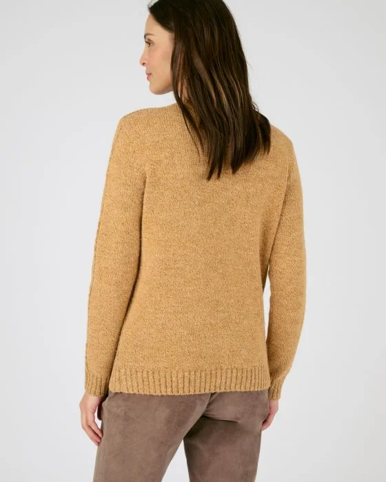 Pull col rond maille chinée Thermolactyl
