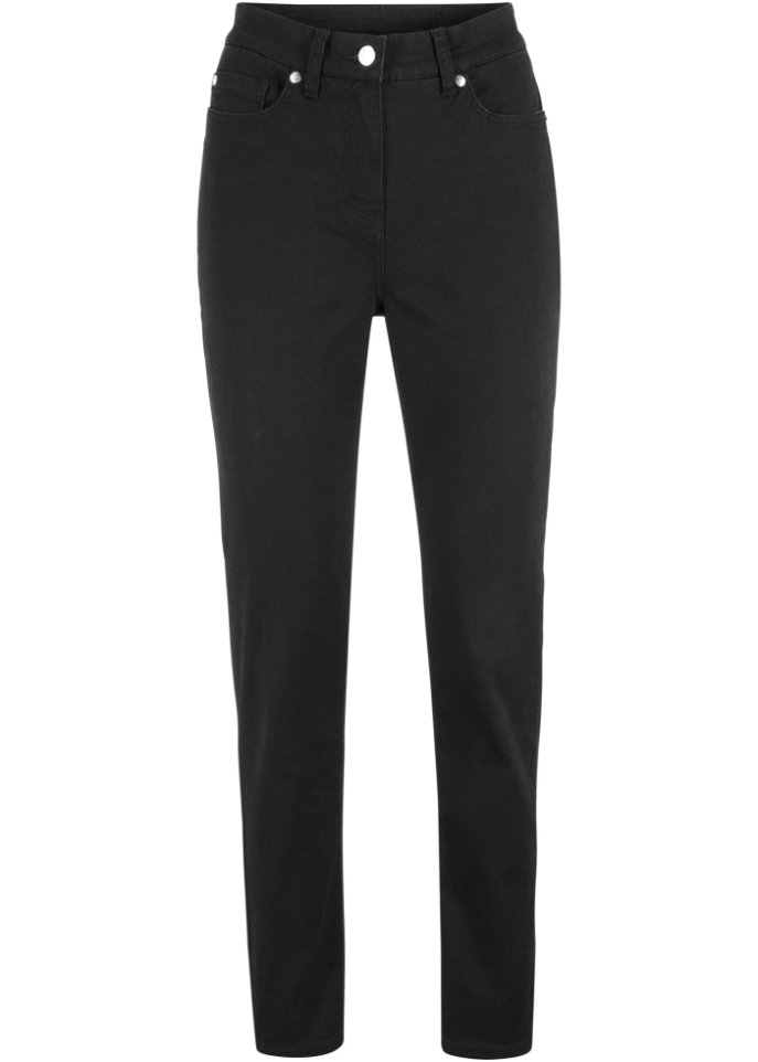 Twill-Hose mit Stretch und Bequembund, Slim Fit