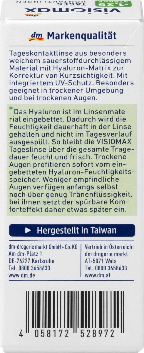 Tageslinsen -1,25, 8 St