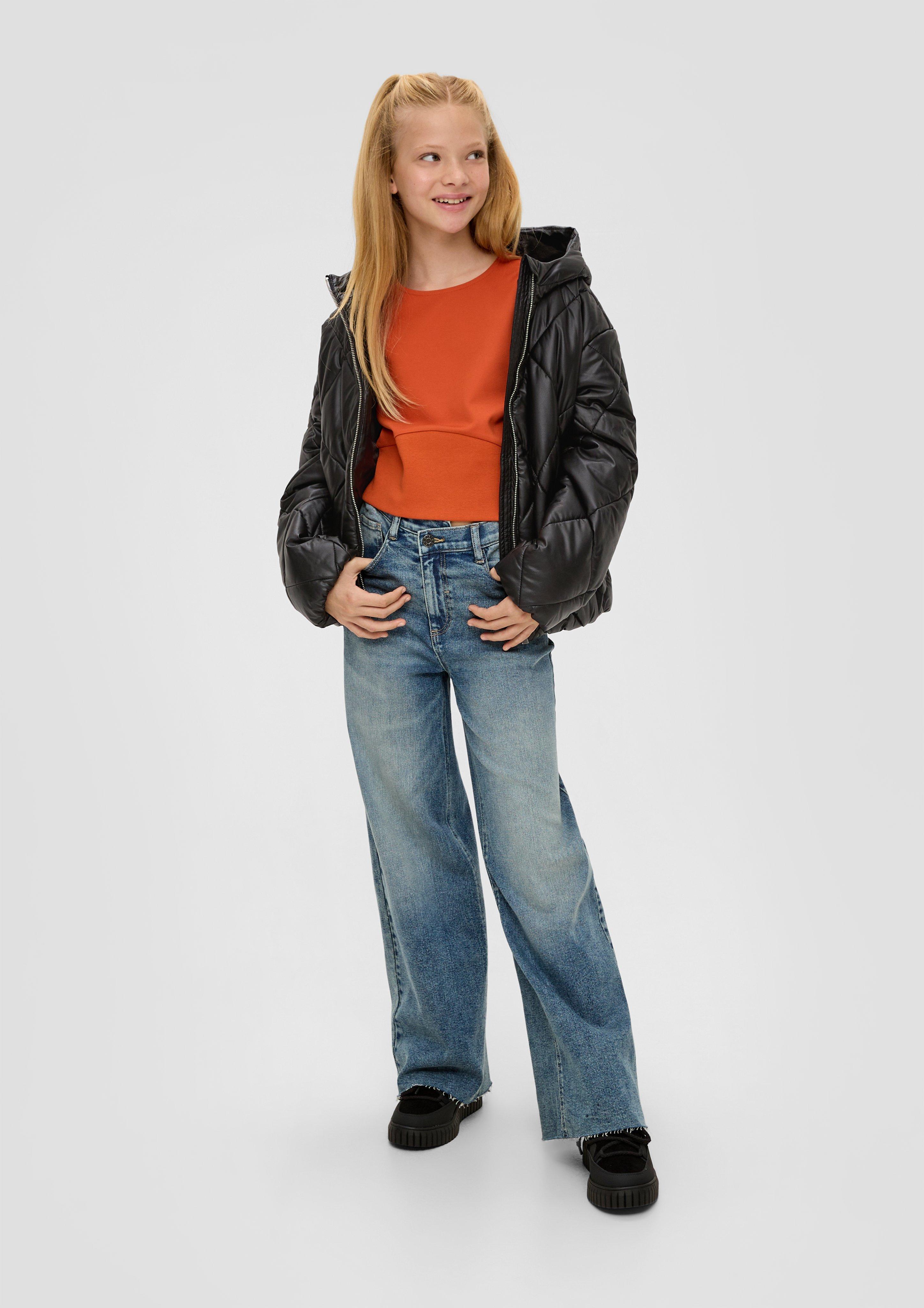 Steppjacke in Leder-Optik  2132213-9999