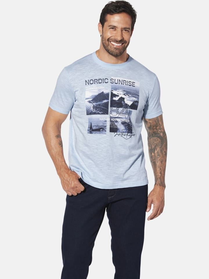 Jan Vanderstorm T-Shirt INGTON in hellblau günstig kaufen