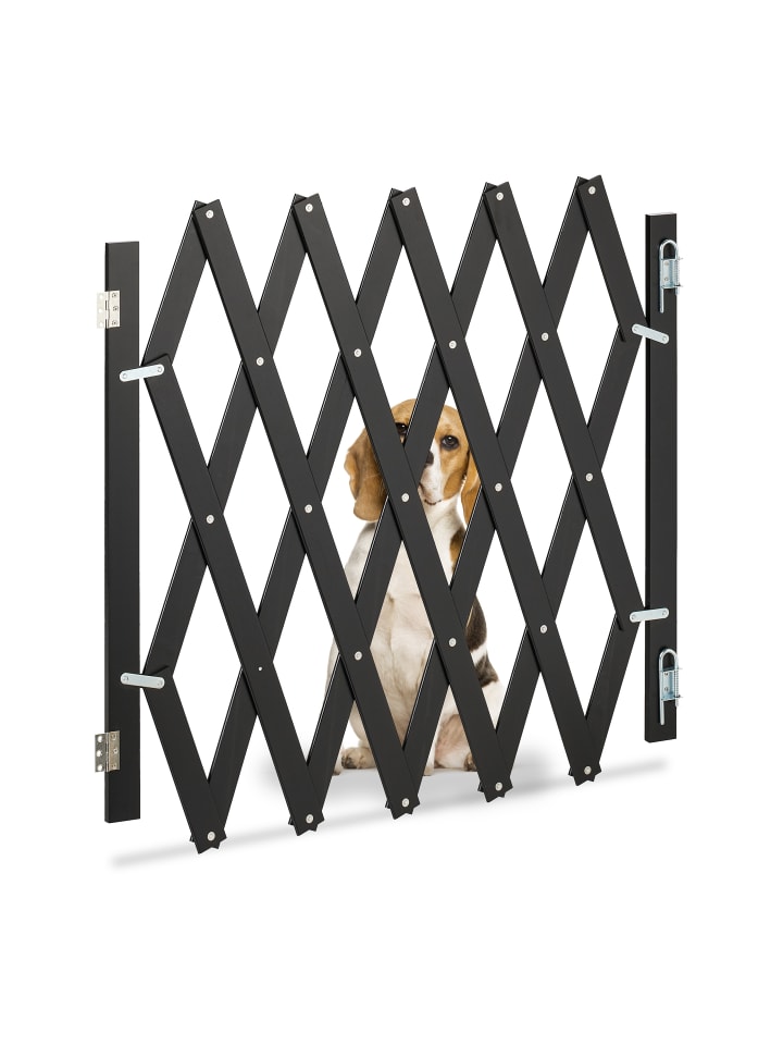 relaxdays Hundeabsperrgitter in Schwarz - (B)126 x (H)70 cm günstig kaufen onesize
