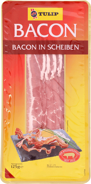 Tulip Bacon in Scheiben