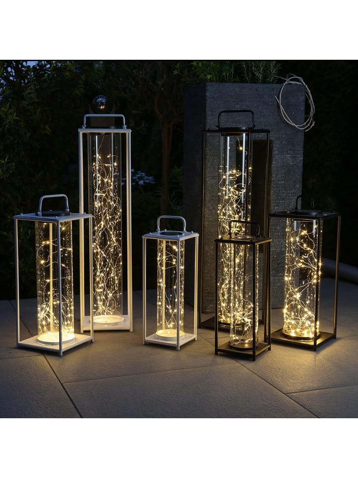 MARELIDA LED Solar Laterne mit Drahtlichterkette h: 79cm in weiß günstig kaufen onesize
